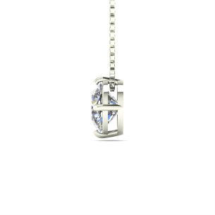 Pingente Ponto de Luz 5.5mm Zircônia Ouro Branco 18k