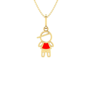 Pingente Menino com Resina Ouro 18k