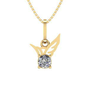 Pingente Ponto de Luz com Asinha Ouro 18k
