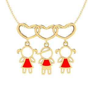 Pingente Tripla Canga Filhos Ouro 18k