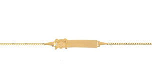 Pulseira Infantil com Rosto de Menina Ouro 18k