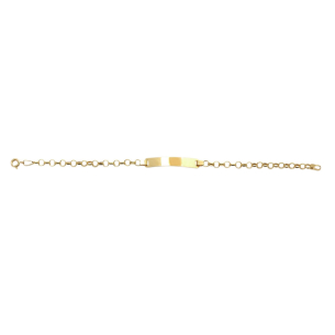 Pulseira Infantil de Plaquinha Ouro 18k