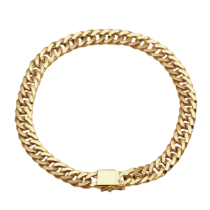 Pulseira Malha Nill Achatada 21cm Ouro 18k