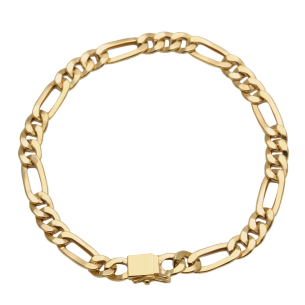 Pulseira 3x1 Achatada 21.5cm Ouro 18k