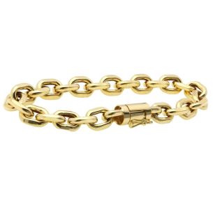 Pulseira Malha Cartier Cadeado 22.5cm Ouro 18k