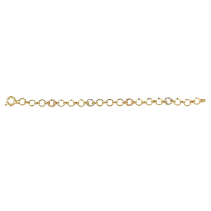Pulseira Elos Tricolor Ouro 18k