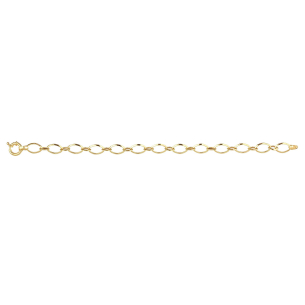 Pulseira Elos Navete Liso Ouro 18k