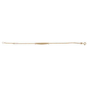 Pulseira Plaquinha Infantil Bailarina Ouro 18k