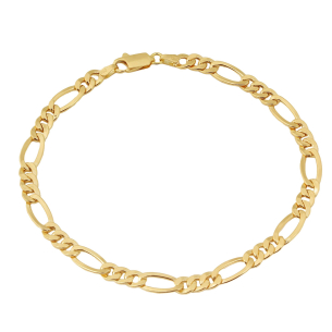 Pulseira 3x1 com 21,5cm em Ouro 18k