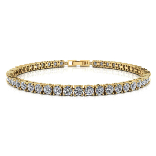 Pulseira Riviera Amarela 3,5mm 20cm Ouro 18k