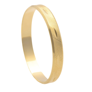 Aliança Fina Trabalhada 2.60mm Ouro 18k