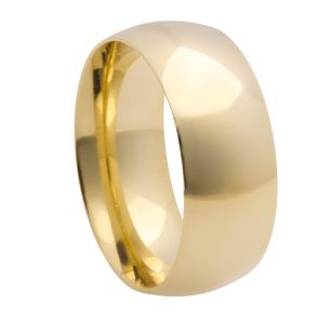 Aliança Redonda 8mm Comfort Ouro 18k