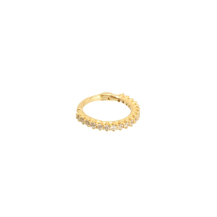 Piercing Argola Redonda Cravejada Ouro 18k