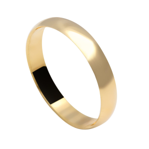 Aliança Aro Liso 3.9mm Ouro 18k