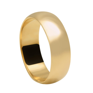 Aliança Aro Grosso Liso 7mm Ouro 18k