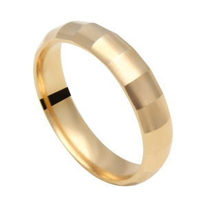 Aliança Abaulada Diamantada 4.5mm Ouro 18k