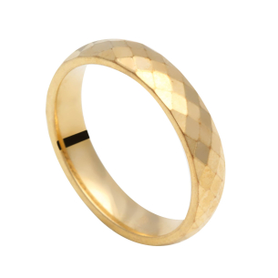 Aliança Diamantado 4mm Ouro 18k