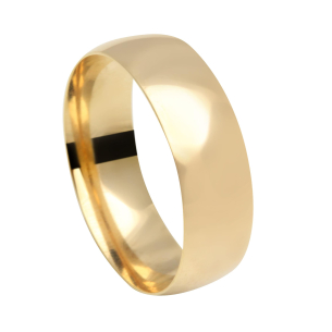 Aliança Comfort Abaulada 6mm Ouro 18k