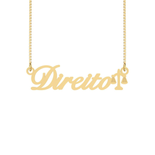 Gargantilha Direito Símbolo Ouro 18k