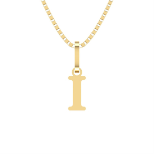 Pingente Letra I Pequena Ouro 18k