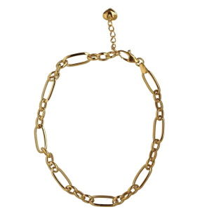 Pulseira Três Elos Intercalados Ouro 18k