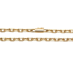 Corrente Cartier Cadeado Grossa 62cm Ouro 18k