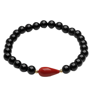 Pulseira Ágata/Ouro 18k com Pimenta Ouro 18k