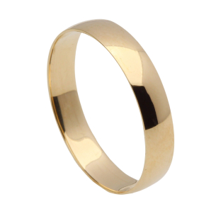 Aliança Abaulada Lisa 3.75mm Ouro 18k