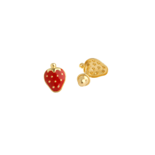 Brinco Baby de Moranguinho com Resina Ouro 18k