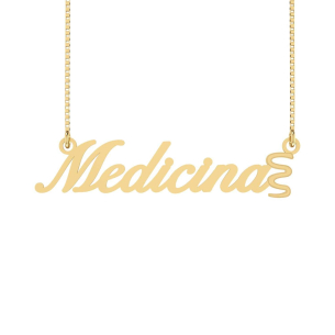 Gargantilha Medicina Símbolo Ouro 18k