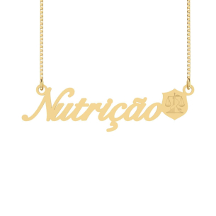 Gargantilha Nutrição Símbolo Ouro 18k