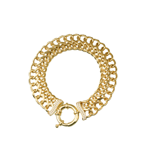 Pulseira Lacraia Grossa Ouro 18k