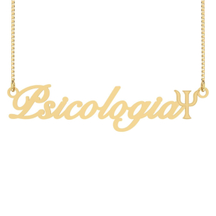 Gargantilha Psicologia Símbolo Ouro 18k