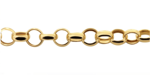 Corrente Malha Portuguesa Larga 45cm Ouro 18k