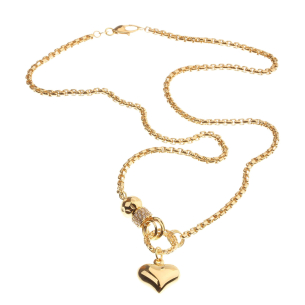 Gargantilha Milano com Pingentes 45cm Ouro 18k