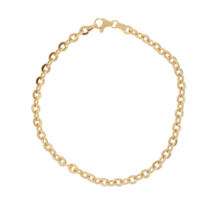 Pulseira Bailarina Grossa 19cm Ouro 18k