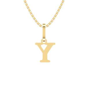 Pingente Letra Y Pequena Ouro 18k